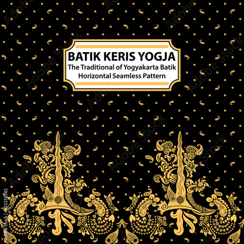 Batik Keris Yogja - The Traditional of Yogyakarta Batik Horizontal Seamless Pattern photo