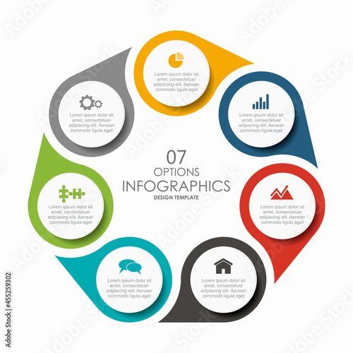 Infographic design template with place for your data. Vector illustration. photo