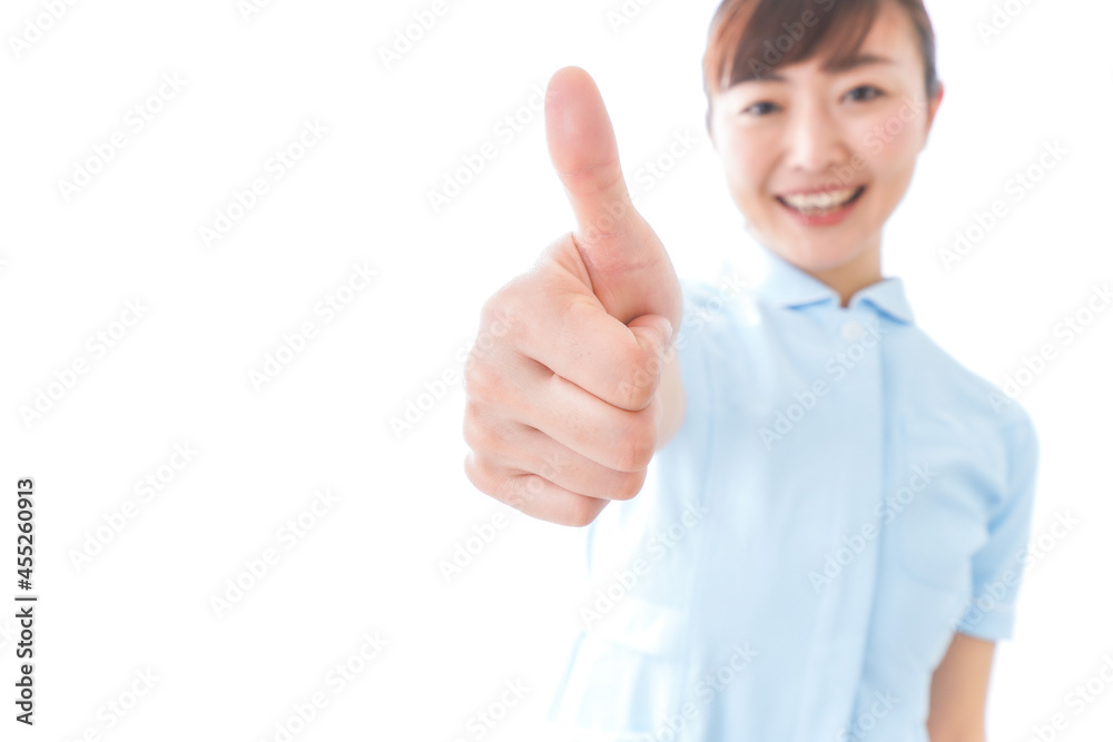 OKを示す若い看護師 OKを示す若い看護師