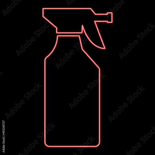 Neon household chemicals red color vector illustration flat style image