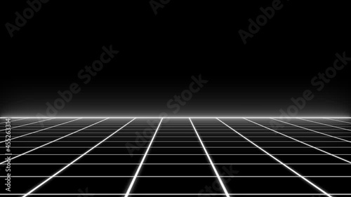Abstract sci-fi grid or wireframe net footage. Hight technology.  Space. Retro 4K animation