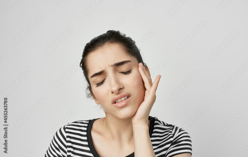 woman with toothache holding face health problems dentistry dissatisfaction woman with toothache holding face health problems dentistry dissatisfaction