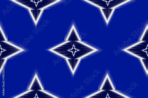 Geometric ethnic oriental pattern traditional Design for background, carpet, wallpaper, clothing, wrapping, Batik, fabric, Vector illustration embroidery style.