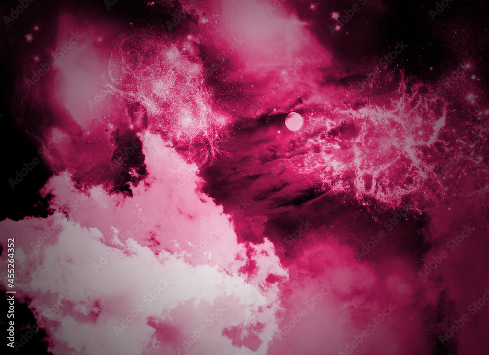 Obraz premium abstract colorful cosmos nebula star stars background bg wallpaper art