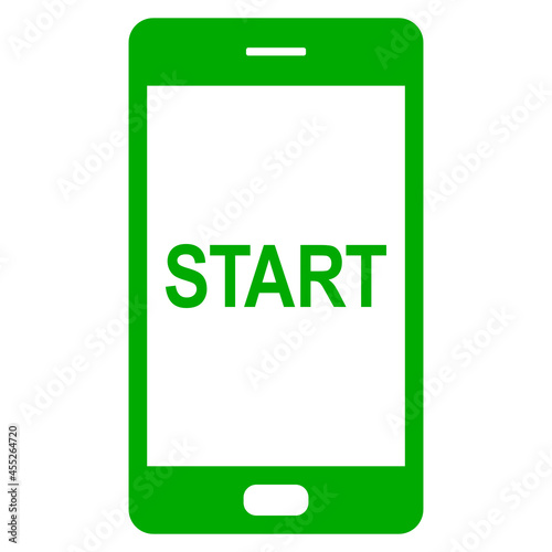 Start und Smartphone