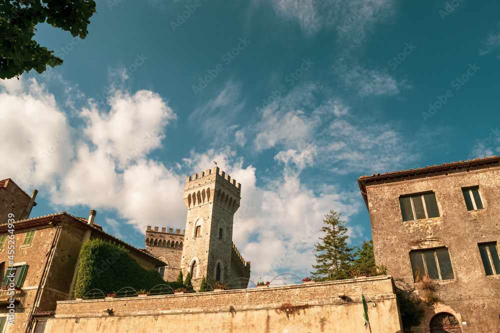 View of the famous Castle of San Casciano dei Bagni