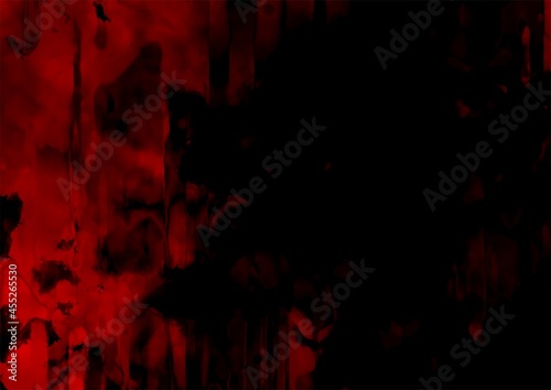 幻想的な赤い血の水彩テクスチャ背景 © いおるな