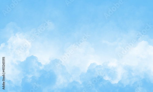 Fototapeta Naklejka Na Ścianę i Meble -  Sky with beautiful clouds. Cloud background. Blue cloud texture background. White Clouds on blue background
