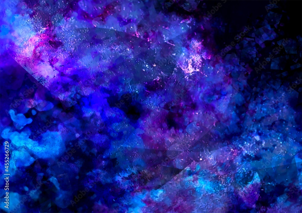 暗闇に光る紫と青の幻想的なテクスチャ背景