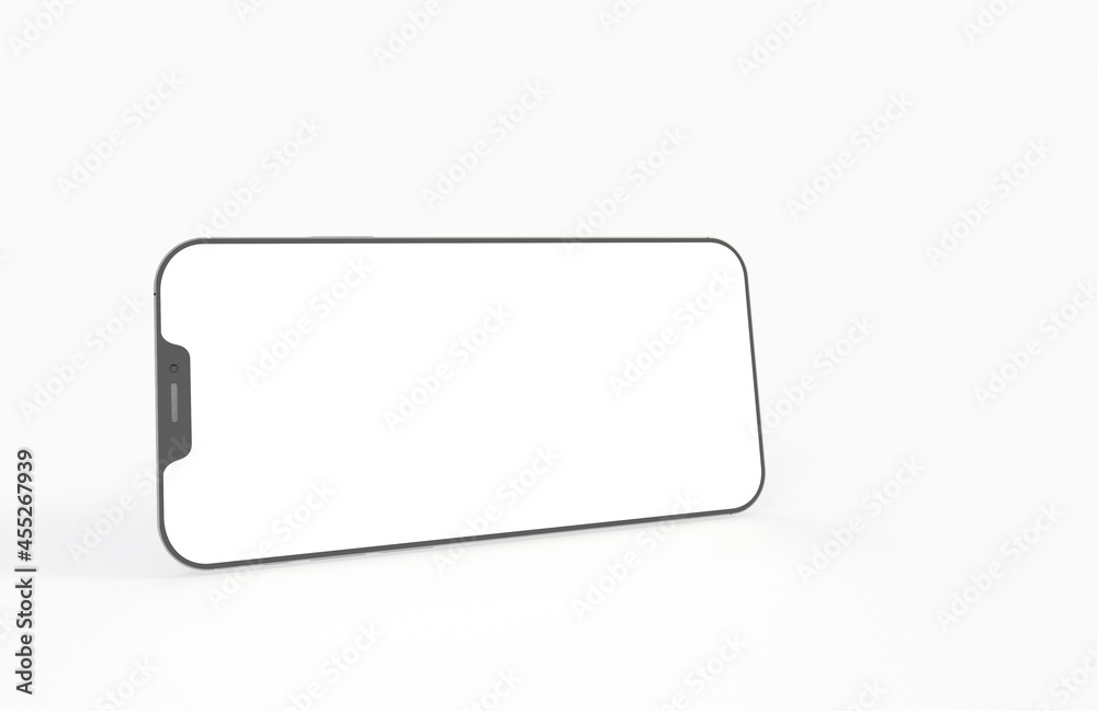 smartphone With Blank Screen in 3d smartphone With Blank Screen in 3d
