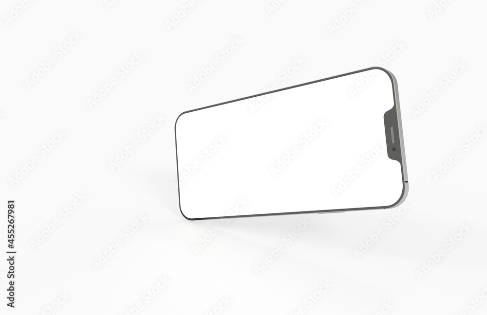 smartphone With Blank Screen in 3d smartphone With Blank Screen in 3d