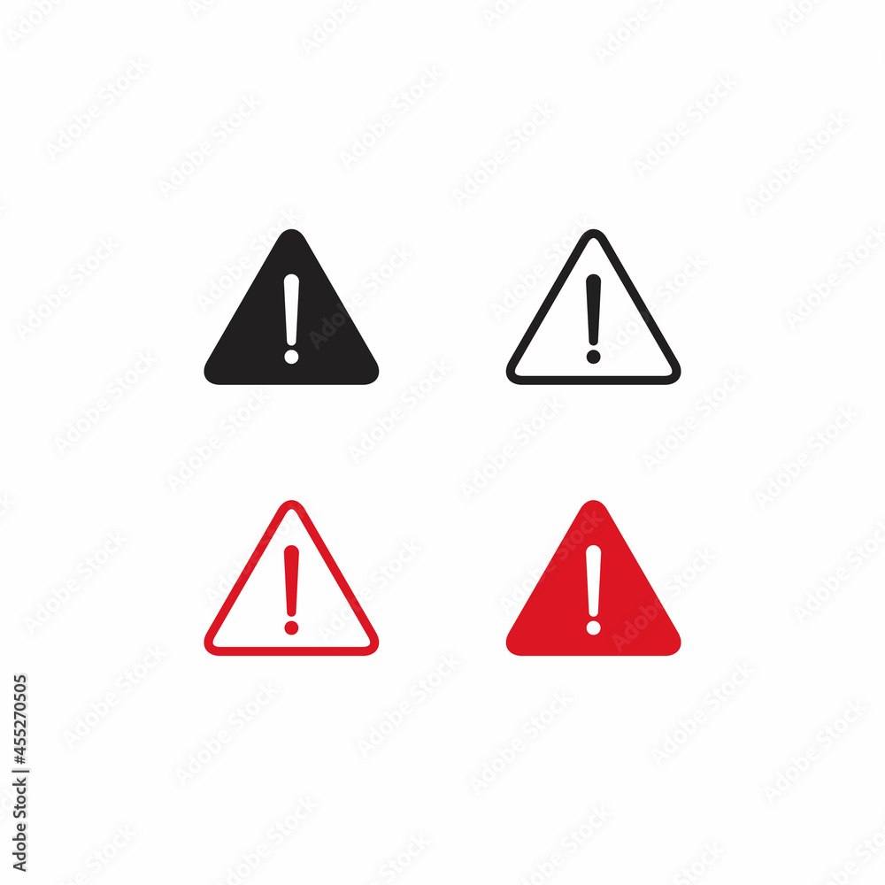 Warning Icon Vector. Exclamation Mark Symbols Warning Icon Vector. Exclamation Mark Symbols