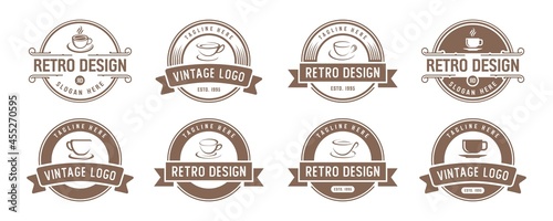 Vector graphic of vintage retro coffee | coffee label stamp logo design