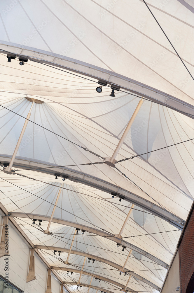 Obraz premium Engineering, technology, roof, tarpaulin, skeleton, wire, protection