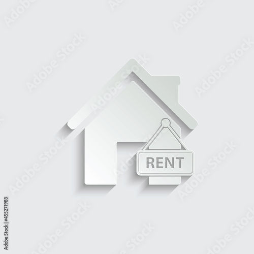 rent a house icon - vector