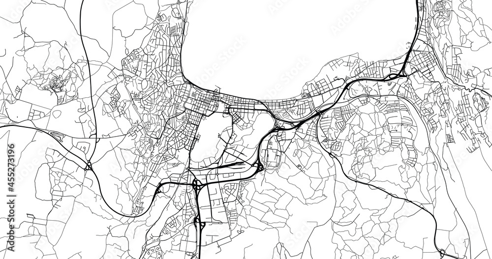 Naklejka premium Urban vector city map of Jokoping, Sweden, Europe