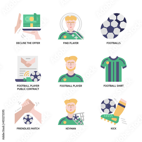 Football Transfers Icons Set