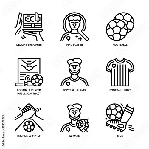 Football Transfers Icons Set