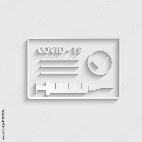 vaccine passport covid 19 icon vector. vaccination passport against corona virus sign	
