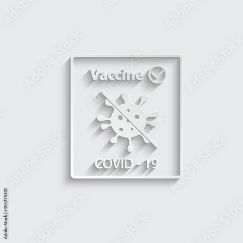 vaccine passport covid 19 icon vector. vaccination passport against corona virus sign	
