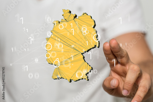 Abstract of germany map net...