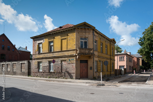 Crossroad in a small city.