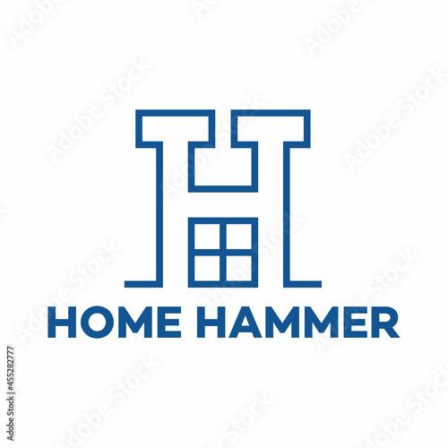 Home Hammer Logo. logo concept ideas