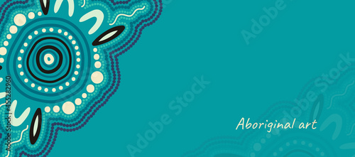 Aboriginal art vector poster design