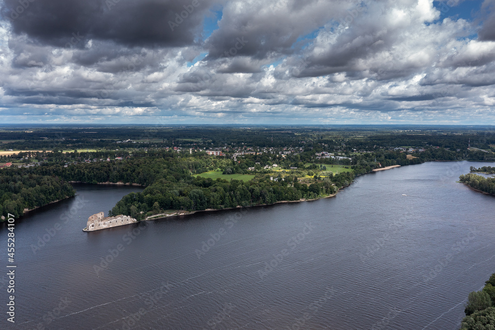 River Daugava next to Koknese, Latvia. River Daugava next to Koknese, Latvia.