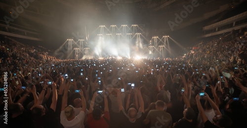 people at the concert with the phones