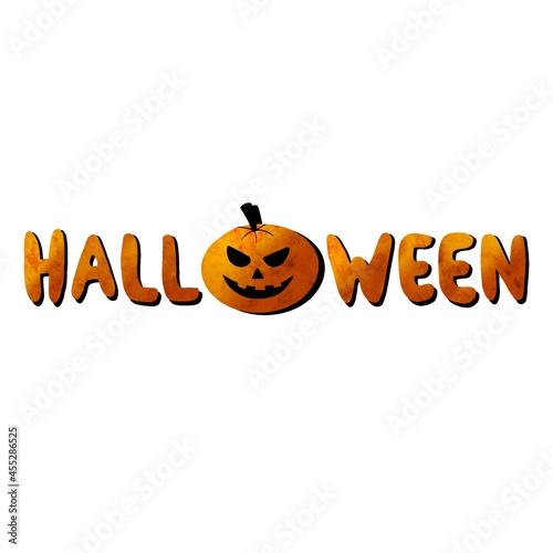 happy halloween pumpkin word