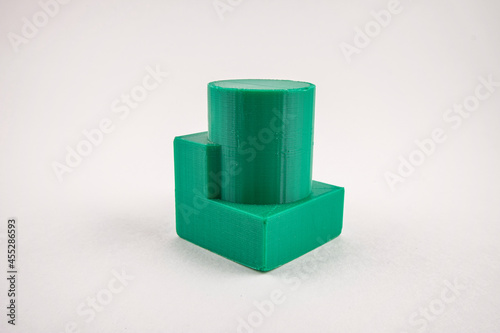 Detail created on a 3D printer on a white background