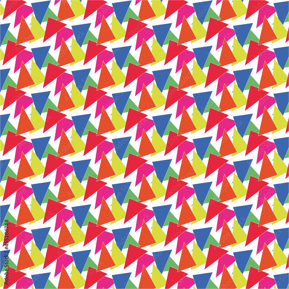 pattern with colored chaotic tereangles