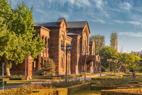 The facade of the Pontifical Residence housing the Supreme Armenian Catholicos. The clergy are located in the Etchmiadzin complex photo