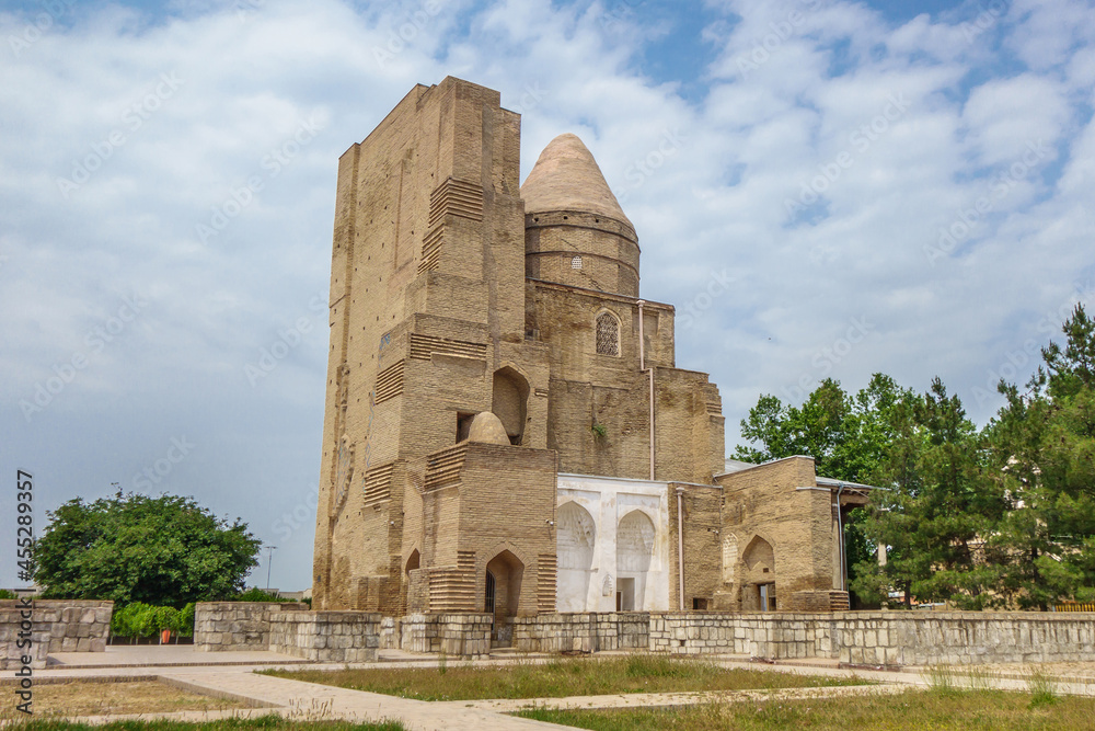 Mausoleum of Jahangir, son of Timur (Tamerlane) in Shakhrisabz, Uzbekistan. Building was built in 1392. It is part of Hazrit-i Imam complex (Dorus Saodat)