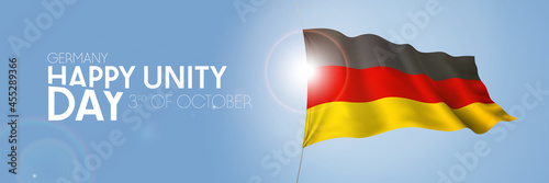 Germany happy unity day greeting card  banner with template text vector illustration
