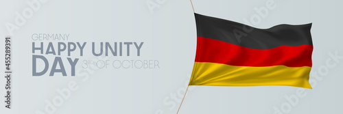 Germany unity day vector banner  greeting card
