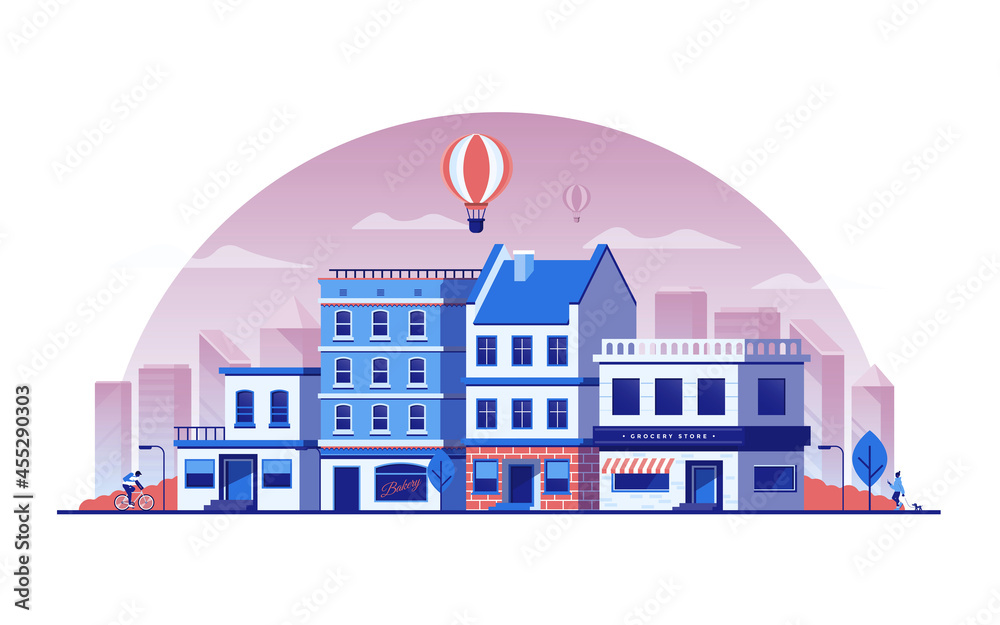 Obraz premium Flat Modern design Illustration of Cityscape