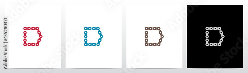 Chain Forming Letter Logo Design D