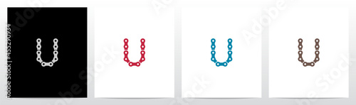 Chain Forming Letter Logo Design U