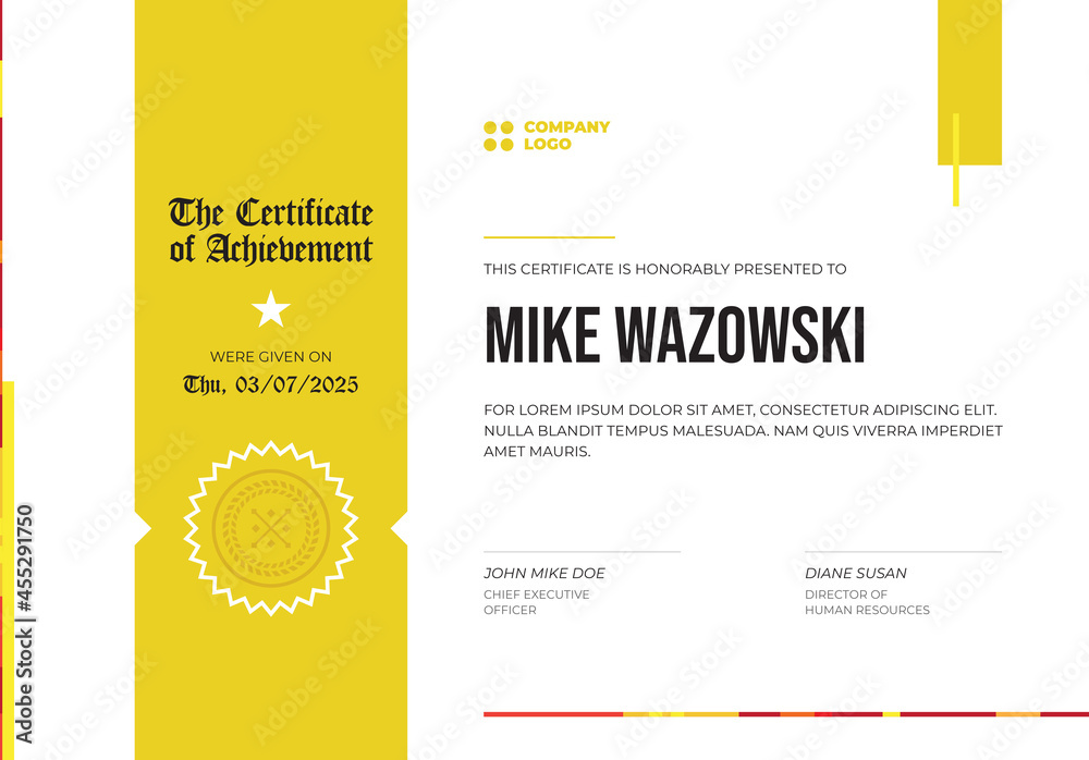 Obraz premium modern victorian classic Certificate Diploma Award for acknowledge in some degree or achievement