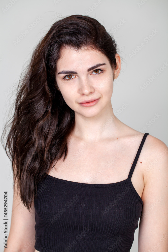 Portrait of a young beautiful brunette woman Portrait of a young beautiful brunette woman