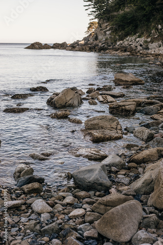 rocks on the beach. Natural background