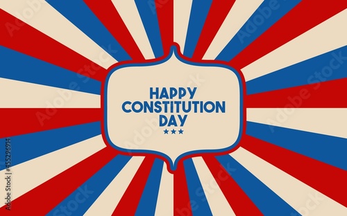 17 september - United States Constitution day. Typography concept design for greeting card, poster, banner, flyer. Text and brush USA flag on white background. Vector illustration