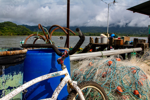 artisanal fishing Port in Costa Rica At Tambor Beach