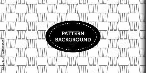 Popular design pattern ornament. Barbershop tools doodles pattern isolated on white background. Christmas pattern background, Public area icon collection