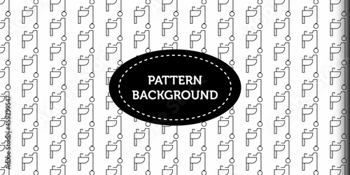 Popular design pattern ornament. Barbershop tools doodles pattern isolated on white background. Christmas pattern background, Public area icon collection