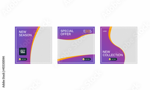 Set of sale banner template design.