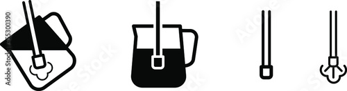 Milk froth icon , Vector illustration