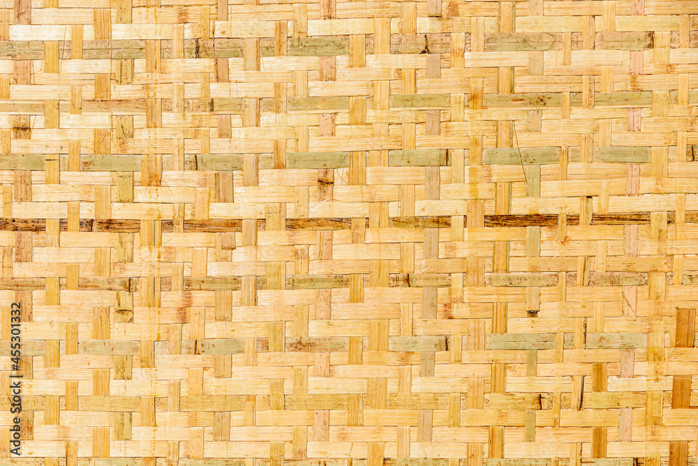 Fototapeta premium Weave bamboo pattern wall for background